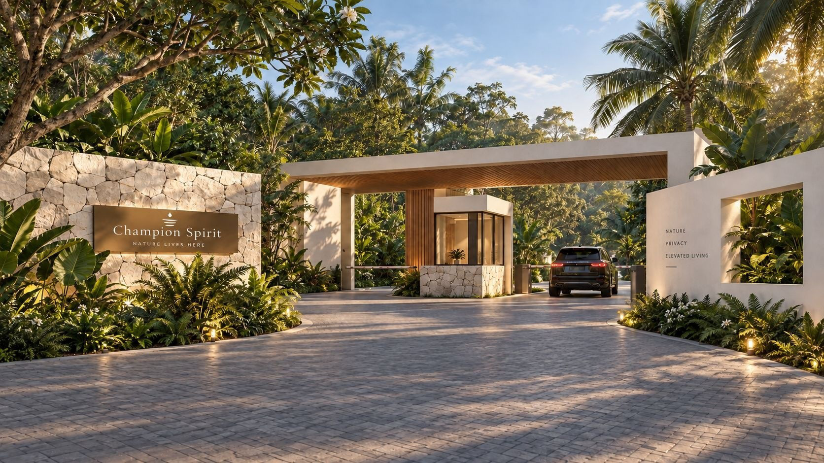 The entrance to Champion Spirit Residences